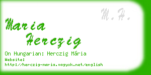 maria herczig business card